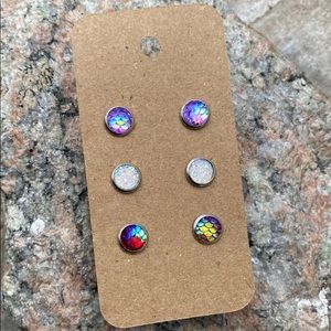 Women’s Stud Druzy Cabochon Earring Bundle